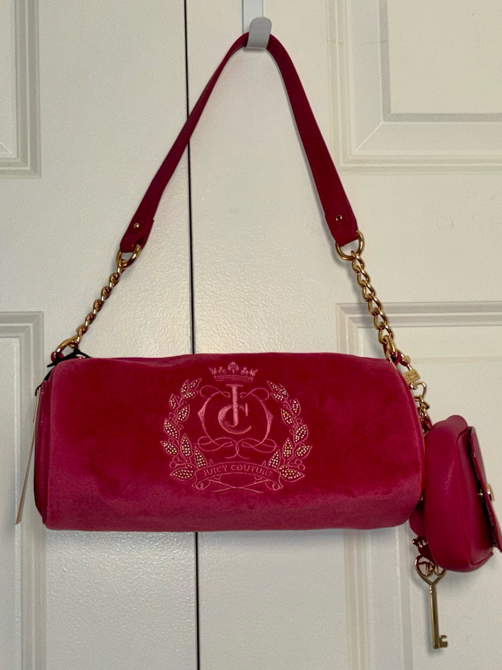 Juicy Couture Raspberry Tart Barrel Satchel Handbag